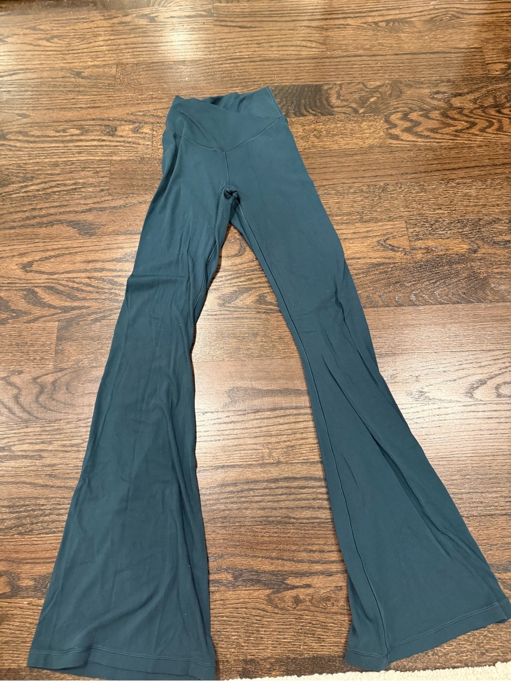 aerie High-Waist Flared Leg Pants — Dark Teal